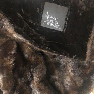 Dennis Basso faux fur throw